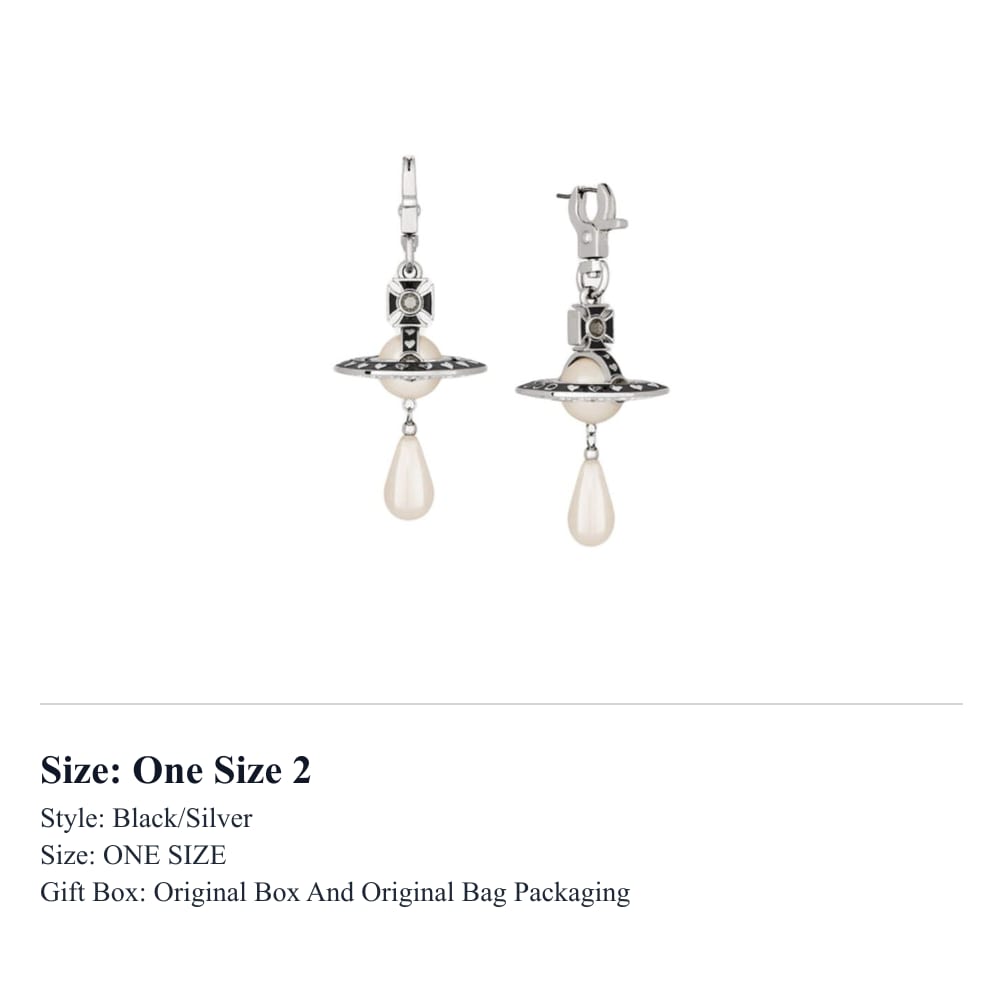 Vivienne Westwood Earrings Women's Black/Silver 62020181-02P740