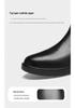 Plus Size Men's Leather Chelsea Boots - Warm, Thickened, First Layer Cowhide