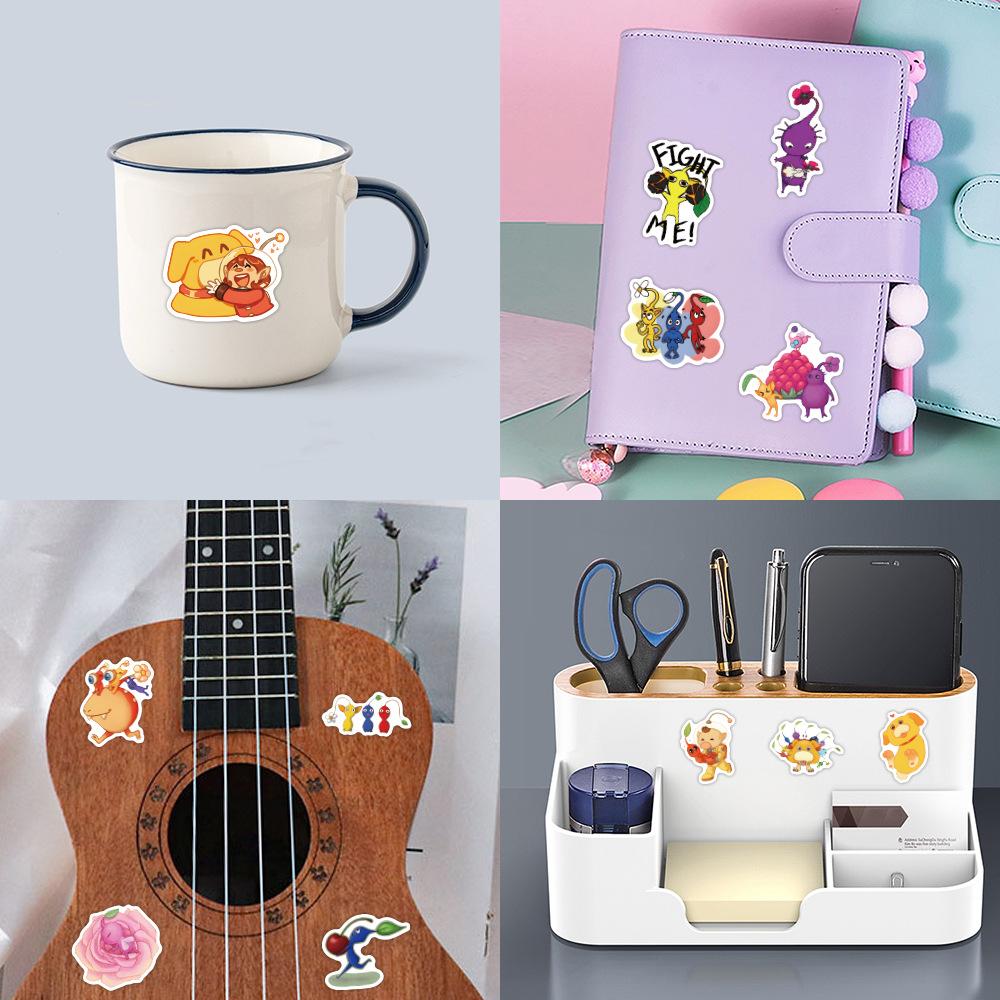 100 New Pikmin Pikmin Graffiti Stickers Skateboard Guitar Computer Game Waterproof Stickers
