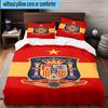 3pcs Spanish National Emblem Printed Bedding Set Duvet Cover Closure Includes 1 Duvet Cover & 2 Pillowcases Bedding Sets Home Decor Gifts