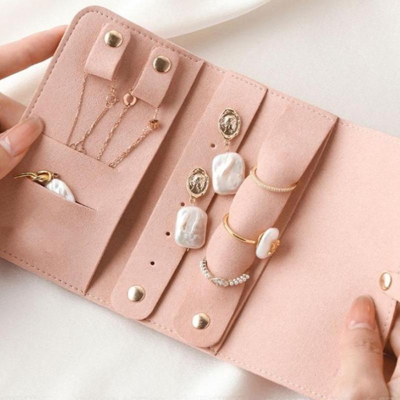 Multi-Function Portable Jewelry Pouch Simple Travel Storage Bag for Rings & Necklaces