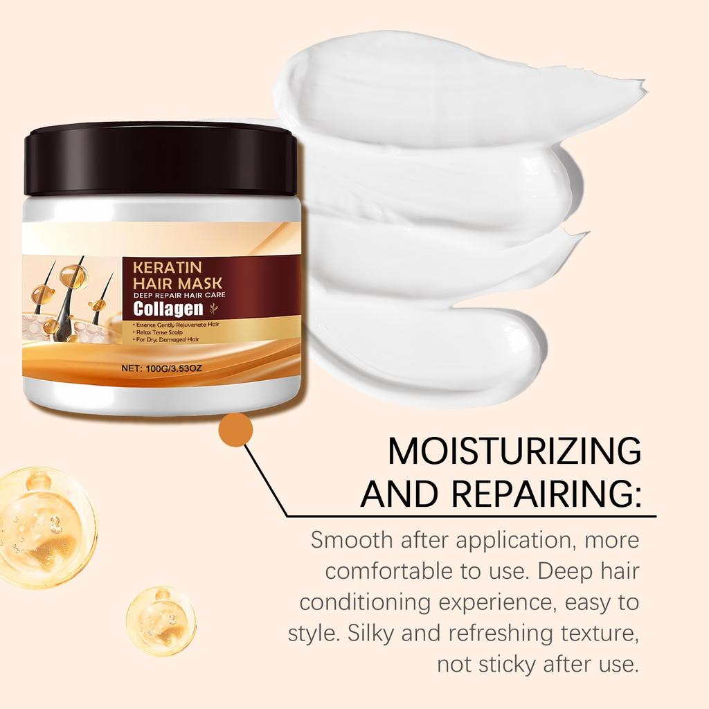Caring Hair Mask Is Gentle, Caring, Repairing, Drying, Repairing, Moisturizing, And Suitable For Various Hair Types100g