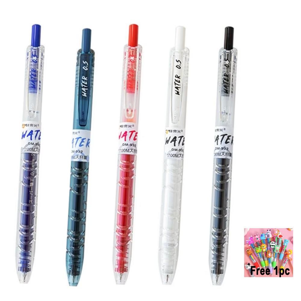 Ballpoint Pen Quick Drying Pet Bottle Neutral Pen Double Bead Tip Writing Tool School Office Supplies