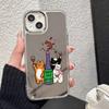Trendy Cartoon Makeup Mirror Phone Case For IPhone 17 16 15 14 13 12 11 Pro Max 16E 17E Plus Bumper Shockproof Hard Cover Cases