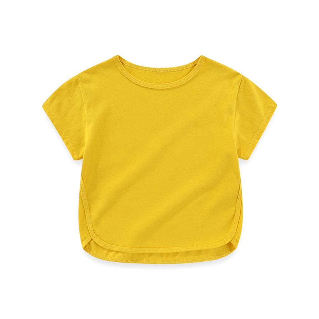 Summer Children's Fashionable Loose Cotton Short Sleeved T-shirt Candy Colored Top
