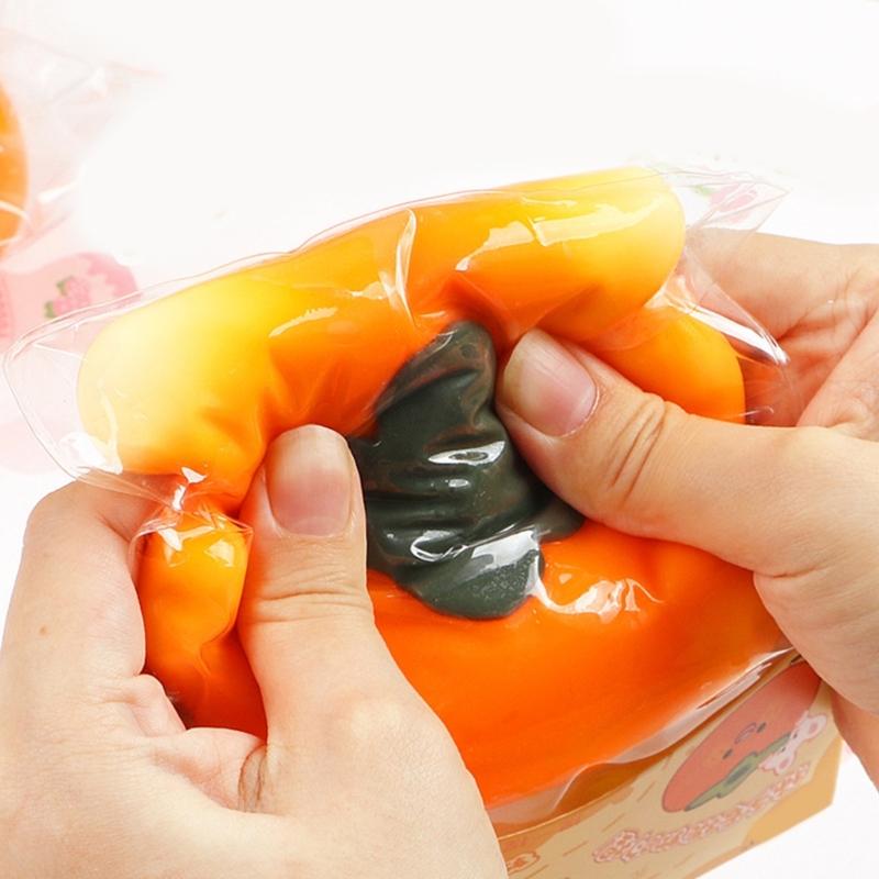 Realistic Fruit Persimmon Squeeze Stress Ball Sensory Decompressing Toy With Slow Rising Safe Toy For Children Adult