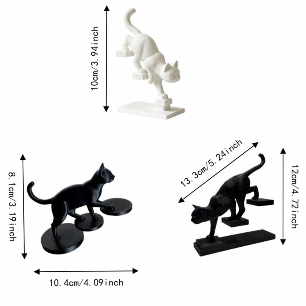 Einzigartige Katzen-Treppensteiger-Statuen 3D-gedruckte Ornamente im nordischen Stil Heimdekoration