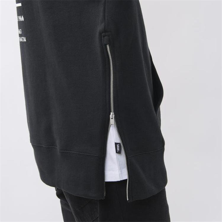 Vans Letter Print Side Zipper Hoodie Men Hoodies Black VN0A4UR1BLK