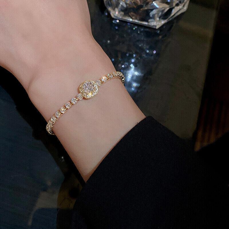 Europe and the United States hot-selling new products fashion rose gold love zircon bracelet simple alloy diamond-encrusted women's bracelet bracelet