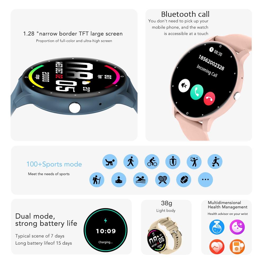 New Bluetooth Call Smart Watch Women Custom Dial Steel Watches Sports Fitness Tracker Heart Rate Smartwatch For Android IOS