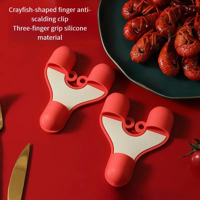 2/1 STÜCKE Kreativer Haushalts-Silikonclip Küchenwerkzeug Verbrühschutzclip Tellerheber Schüsselclip Multifunktions-Tellerheber Anti-Rutsch-Clip