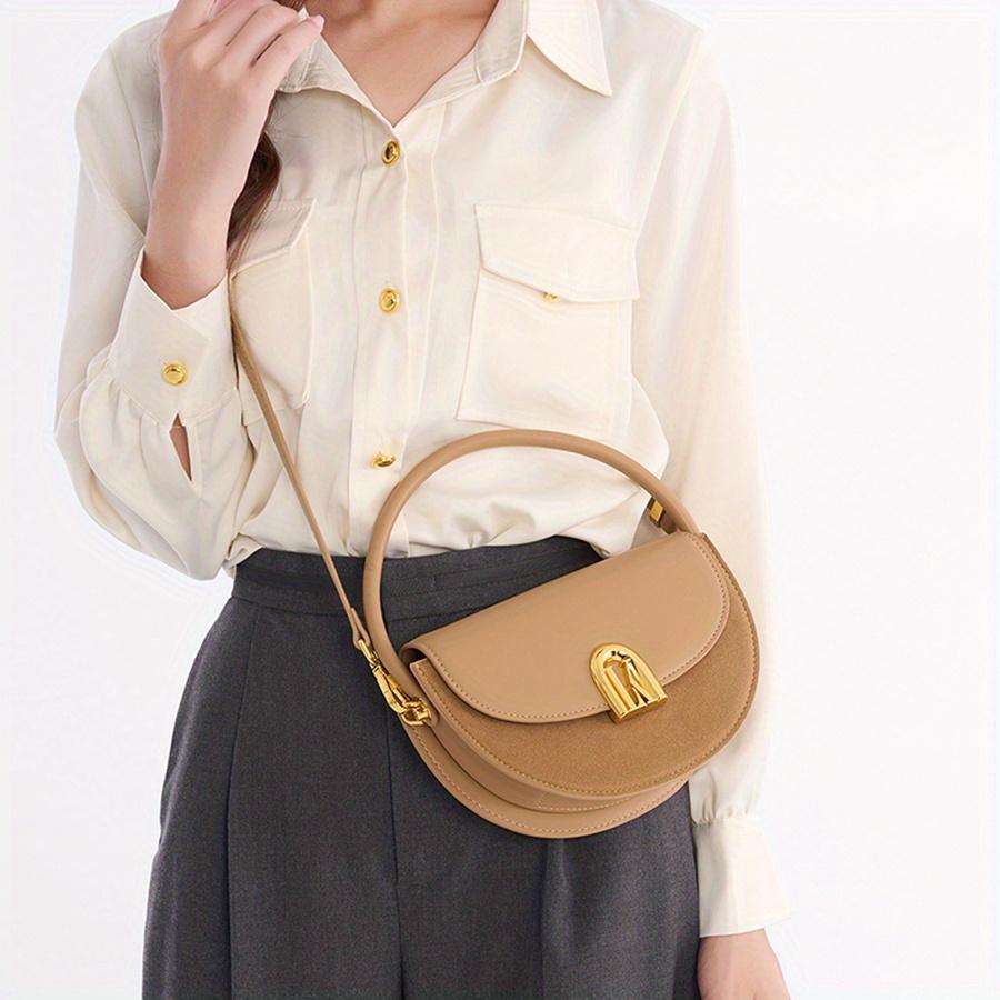 2025 Chic Retro Crossbody Bag For Women Fashionable Single Shoulder Handbag With Detachable Strap Magnetic Closure