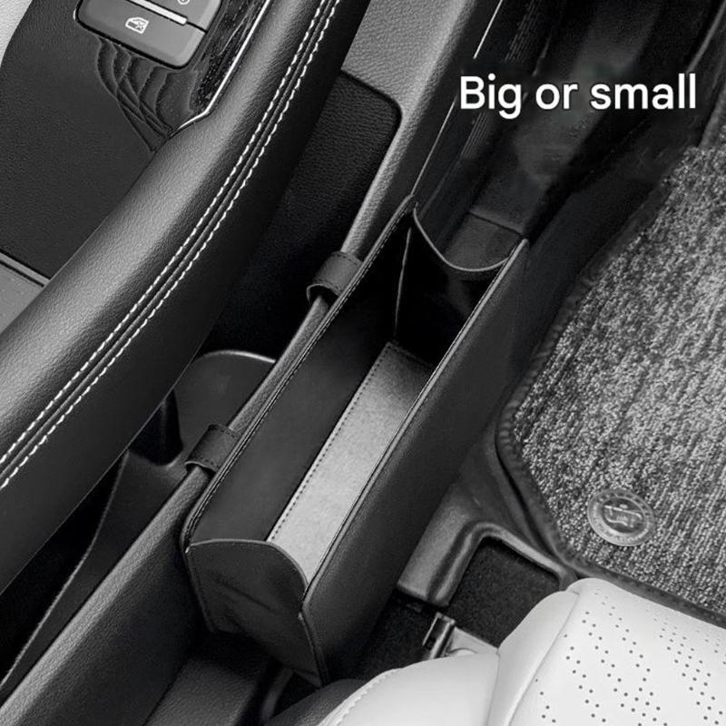 Leather Automotive Trash Can Dust Bin With Leakproof And Easy Clean Features For Car Cabin Organization Quick Install