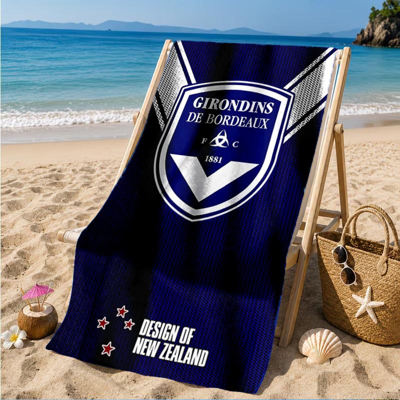 Giron-de Football Crest Printed Microfiber Beach Towel, Soft And Absorbent, Quick-Dry, Ideal for Summer Travel, Beach Essential, Swimming Pool