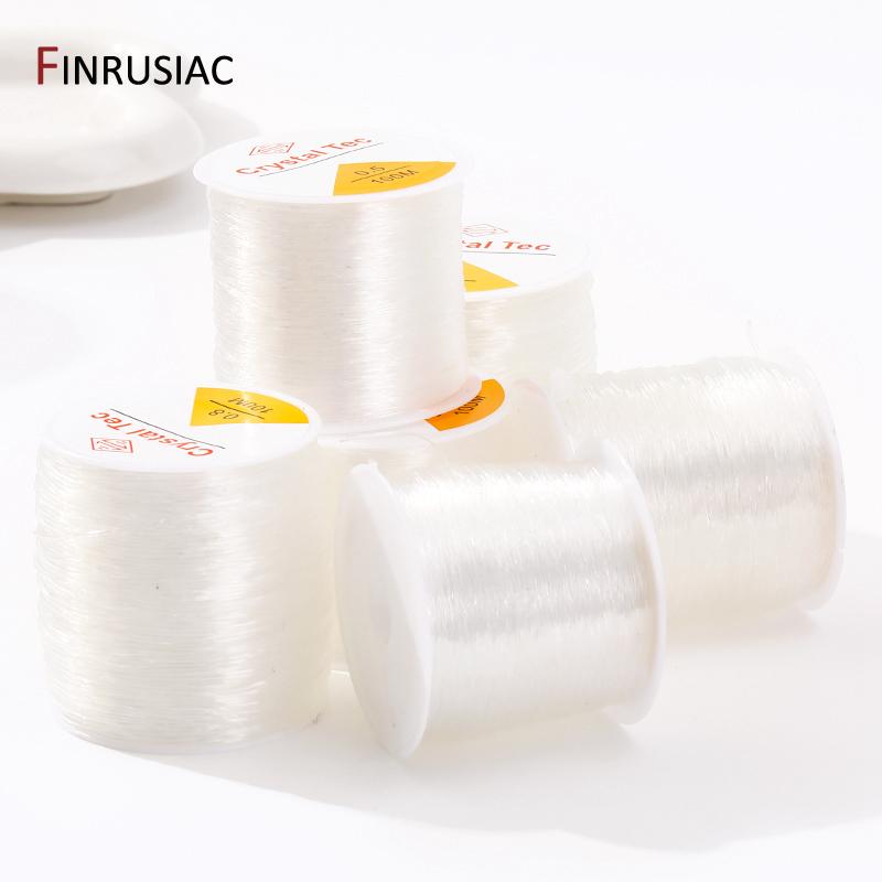 0.4-1.0mm Elastic Cord String Transparent Crystal Elastic Line For Jewelry Making,DIY Bracelet Necklace Beaded Accessories