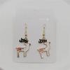 Christmas Tree Wreath Crutch Gift Box Santa Claus Snowman Deer Earrings Ladies Long Tassel Circle Accessories Creative Gifts