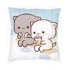 Peach And Goma Eating Salad Cushion Cover 40X40 Home Decor 3D Printing Throw Pillow For Sofa Two Side