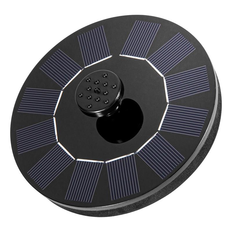 Fântână solară 1w Mini pompă portabilă plutitoare pentru fântână cu 10 duze pentru grădină.