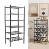 Bamboo Shoe Rack  Able Shoe Shelf Storage   for Closet Entryway Hallway Bathroom Living Room