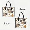 Cute Owl Print Canvas Tote Bag for Daily Shopping Casual Shoulder Handbag