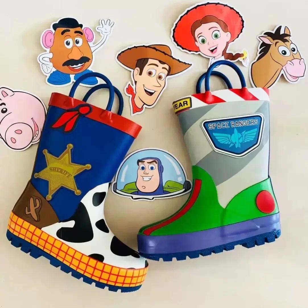 

cartoon kids Toy Story Rain Boots Student Rain Boots Children s Fashion Shoes Non-Slip Short shoes 22-Insole 11cm