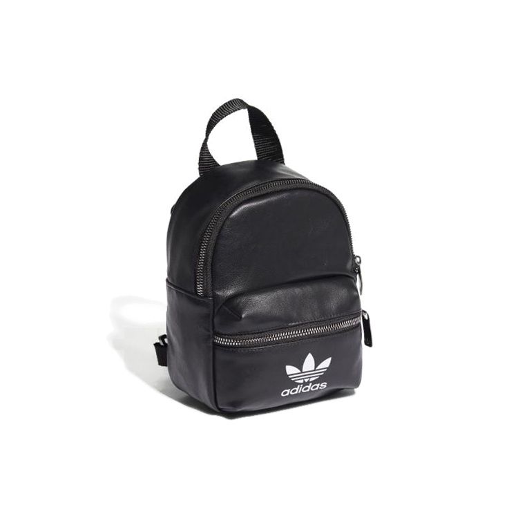 Adidas Originals Classic Logo Sports Casual Mini Backpack Women Backpacks Black ED5882