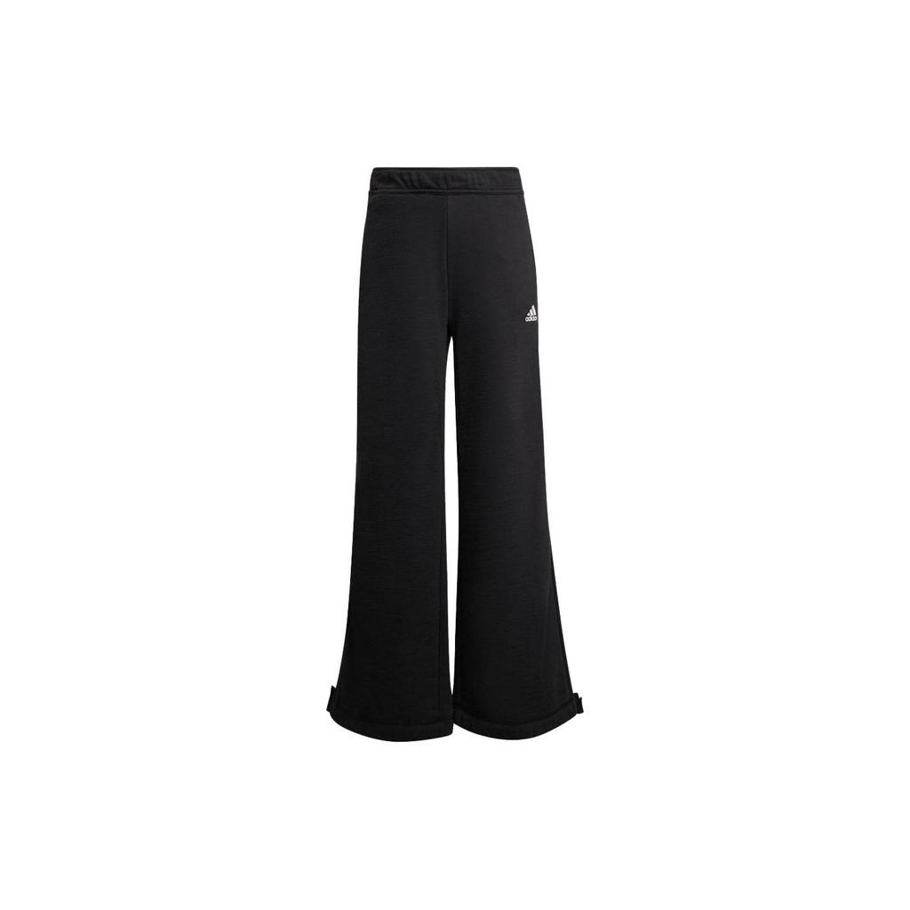 Adidas Wide-Leg Logo Joggers Women Bottoms Black IC6623