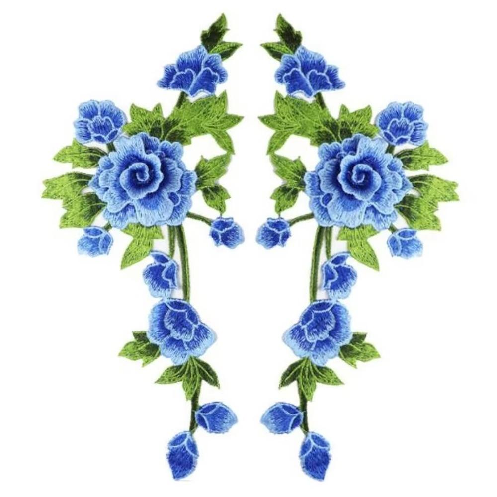 3D Flower Embroidery Flower Applique Multi-Color Handmade Sew On Patch Embroidery DIY Embroidery Repair Patch Wedding Decoration