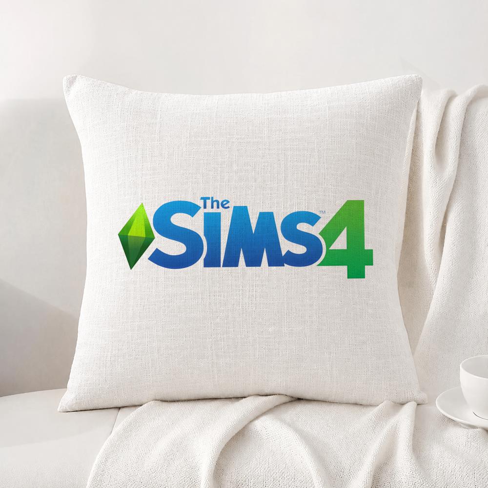 Game The Sims Cushion Cover Natural Linen Pillowcase Set AllinOne Decor Cushion Cover for Sofa Bedroom Chair
