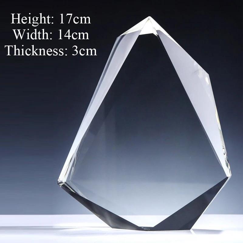

Customized Color Printing Crystal Trophy Enterprise Excellent Employee Competition Souvenir Home Award Honor Lettering Medal 1Pc