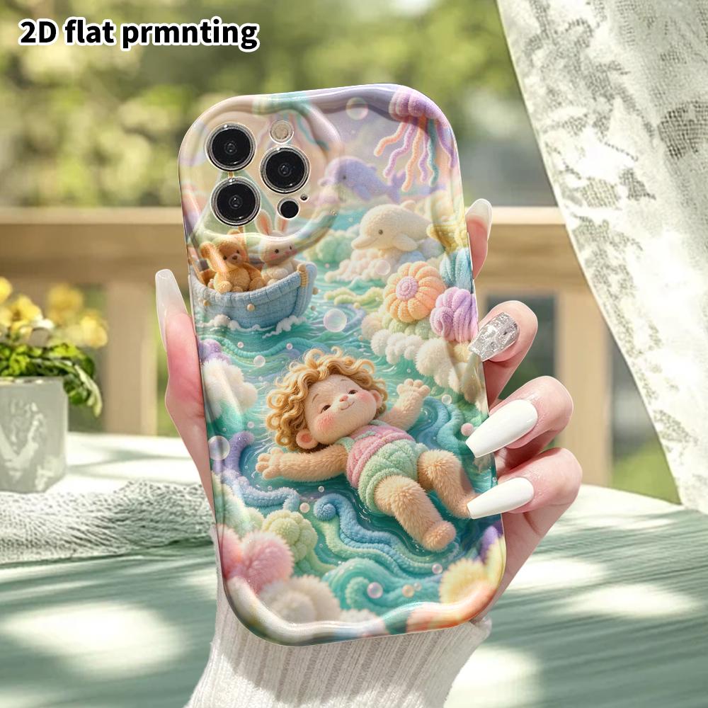 Phone Case: 2D flat, suitable for iPhone 18, 17, 16, 15, 14, 13, 12Pro protective case, Ocean Dream, perfect Christmas and Halloween holiday gift