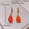 1 Pair Trendy Colorful Flower Water Drop Dangle Earrings Women Wedding Fine Jewelry Gold Color Eardrop