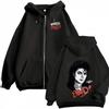 Re del Pop Michajackson Era Bad Felpa con Cappuccio e Zip Uomo Donna Harajuku Streetwear Giacca Felpa Pile Casual Zip-Up Pullover