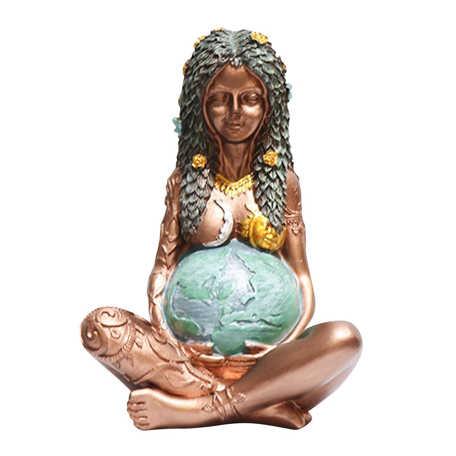 

Большая Земля Мать Гея-Пасхальный Орнамент Статуя Матери Земли Ремесло Из Смолы белый