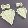 3D Suit Shirt Bow Silicone Rubber Flexible Food Safe Mold Clay Resin Ceramics Candy Fondant Candy Chocolate Soap Mould