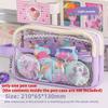 Casual Fabric Pencil Case With Large Capacity For Students And Office Use