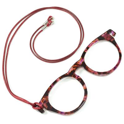 MIDI Magnifying Extra Portable Magnifying Necklace 2x Acetate Boston Purple Glass, Large, Glass, Pendant, Magnification, Bag, (PG-006,C4)
