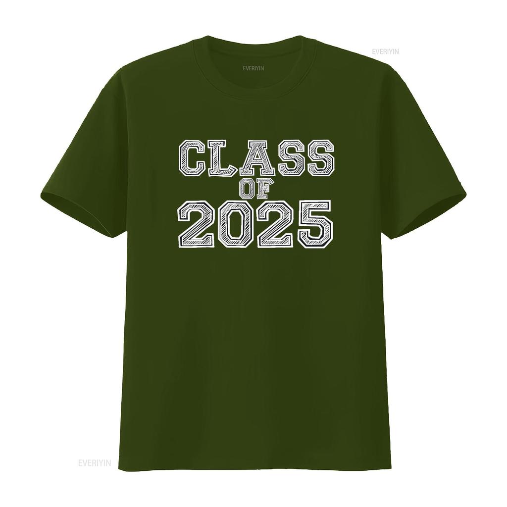 Class Of 2025 High School Graduation Date Graduate T Shirt vintage Washed graphic Stylish Unisex Breathable designer clothes