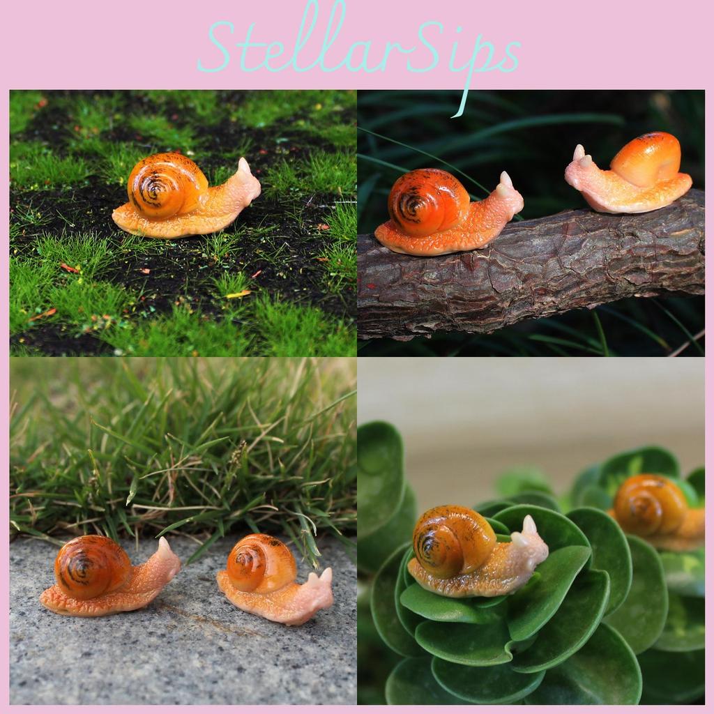 Micro Landscape Succulent Snail Resin Animal Art Piece Garden Home Decor For Celebrations