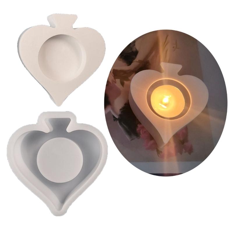 Candle Holder Silicones Molds Ace of Spade Candlesticks Molds Resins Castings Mould Soap Crafts Molds for Jewelry Making