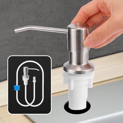Soap Dispenser Stainless Steel Sink with 100cm Extension Tube for Kitchen for Dishwashing
