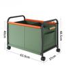 Toy Storage Basket with Four-wheels Sundries Storage Box Bedside Rack Large Capacity Trolley for Bedroom University Dormitory