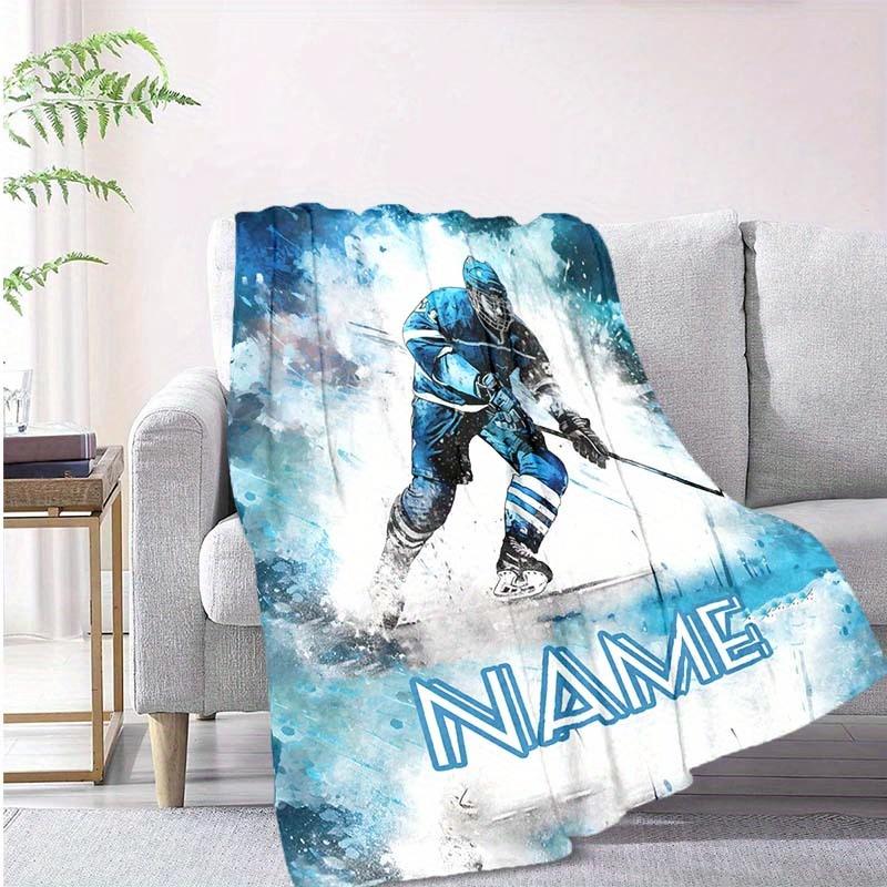 Hockey Style Customize Your Name Blanket Warm Comfortable And Soft Blankets Are Suitable For Home Lunch Break Blanket Office Sofa Sofa Gift To