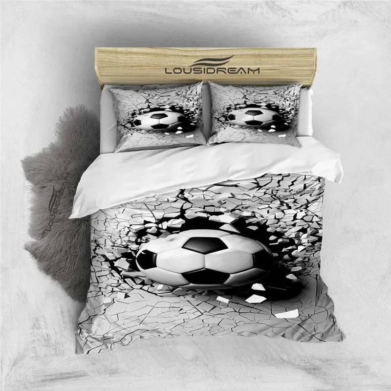 3D Football Duvet Cover Soccer/ Football Digital Print Polyester Bedding Sets Child Kids Covers Boys Bed Linen Set For Teens