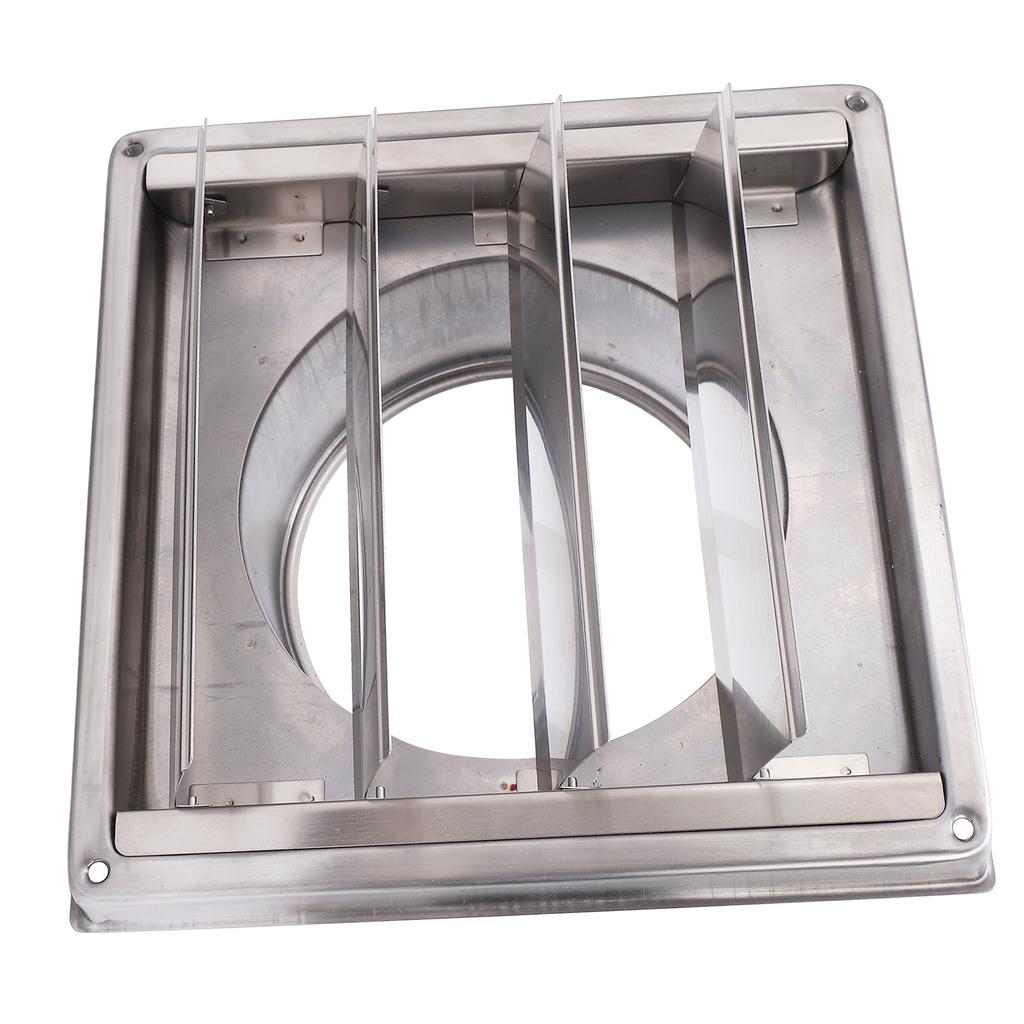 Trocknerabdeckung mit abnehmbaren beweglichen Klappen Quadratisch 125mm Edelstahl Wind Regendicht Außen