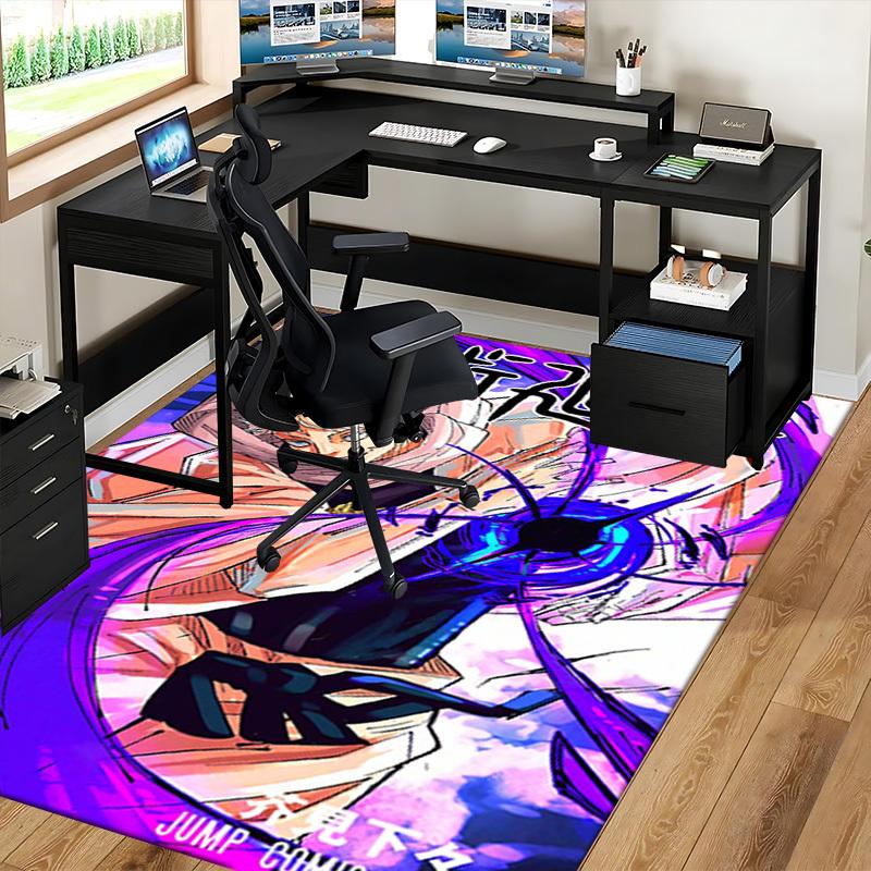 1pc Jujutsu Kaisen Satoru Gojo Anime Cartoon Design Office Chair Mat, Non-Slip Carpet for Home Decor, Suitable for All Seasons.U027