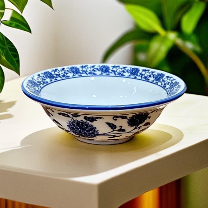 Blue and White Porcelain Winged Rice Bowl, Small Farmhouse Style Tableware, Oil Dish, Dipping Sauce Bowl.