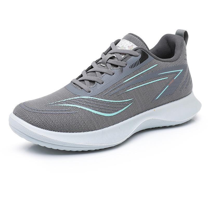 

Обувь мужская весна и осень 2025 года, новая мужская повседневная спортивная обувь, модная универсальная, с мягкой подошвой, сетчатая, дышащая и износостойкая мужская обувь 39 серый