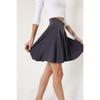 Women's Black Flared Shorts Skirt With Flexible Flared Pleated Shorts