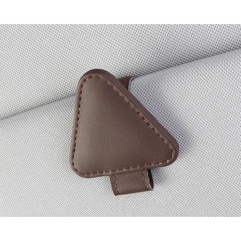 1Pc Car Sunglasses Holder Sun Visor Sunglasses Clip PU Glasses Case Mount Ticket Card Clip Car Interior Accessories
